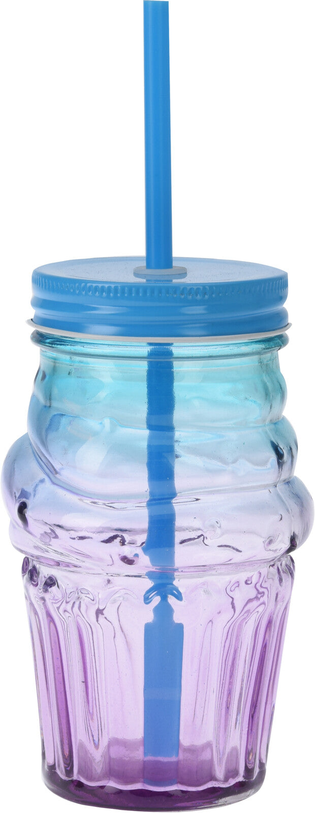 Ombre Drinking Glass With Straw Assorted