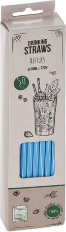 Reusable Coloured Plastic Straws 50 Pack