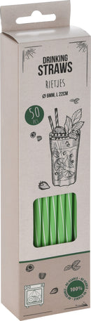 Reusable Coloured Plastic Straws 50 Pack