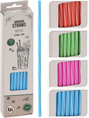 Reusable Coloured Plastic Straws 50 Pack