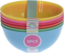 Coloured Plastic Bowls 6pk
