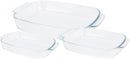 Glass Rectangular Roasting Dish 3 Piece