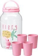Plastic Drinks Dispenser With Cups