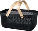 Storage Basket With Bamboo Handles Assorted