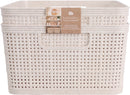 Rattan Effect Storage Basket 2 Pack - Large