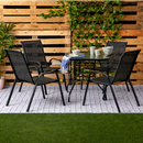 Texteline Patio Set - 4 Chairs & 90cm Square Table