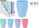 Coloured Plastic Cups 2pk Assorted