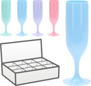 Coloured Plastic Champagne Glass Assorted