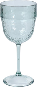 Blue Recycled Effect Plastic Wine Glass