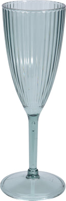 Blue Recycled Effect Plastic Champagne Glass