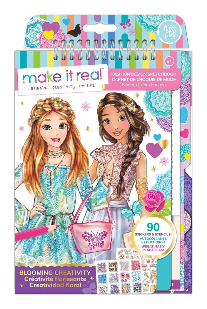 Make It Real Fashion Sketch Book - Blooming Creativity