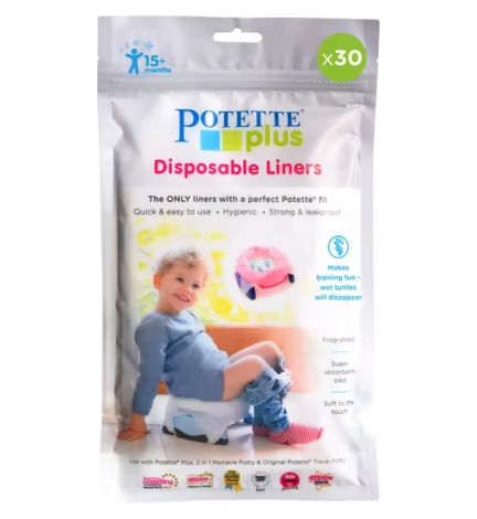 Potette Plus 2 In 1 Travel Potty Liners 30pk