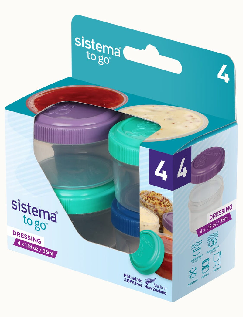 Sistema To Go 35ml Dressing Pots 4 Pack