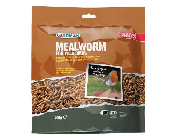 Dried Mealworms 400g in Re-Sealable Pack