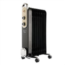 Rediffusion Vintage 9 Fin Oil Filled Radiator 2000W in Black
