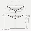 Brabantia Essential Rotary Airer 30m
