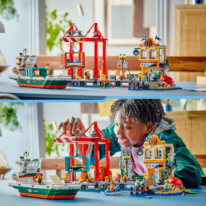 LEGO City Seaside Harbor with Cargo Ship