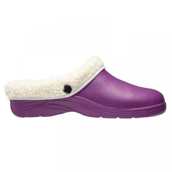 Lilac Comfi Fleece Lined Clogs - Size 4