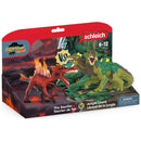 Schleich Eldrador Fire Saurian vs. Jungle Lizard
