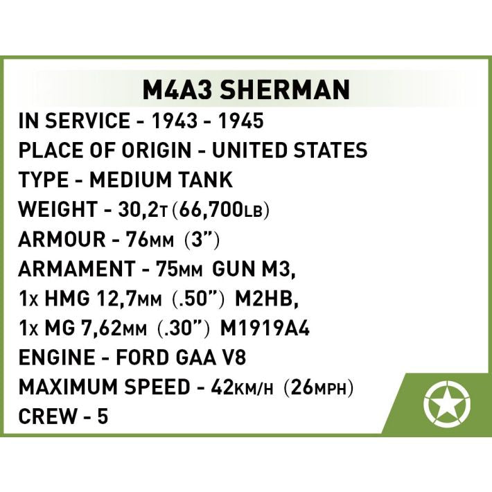 Cobi M4A3 Sherman Tank