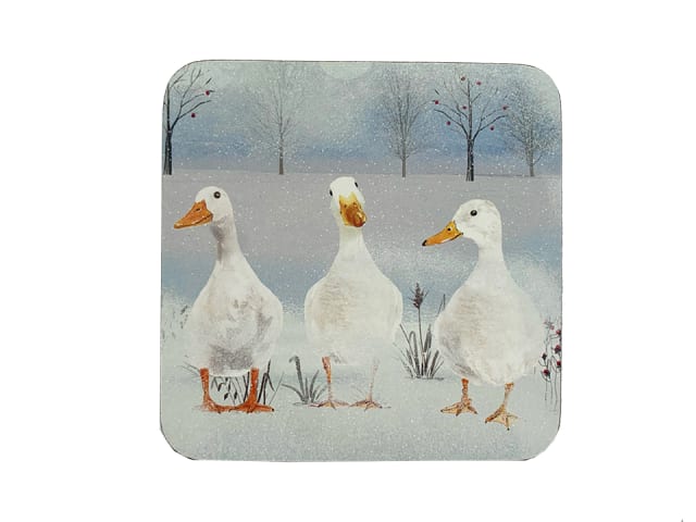 Winter Ducks Coasters 6pk