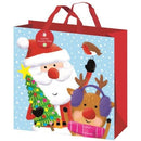 Woven Santa Christmas Gift Bag