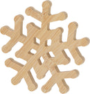 Bamboo Snowflake Coaster 4 Pack