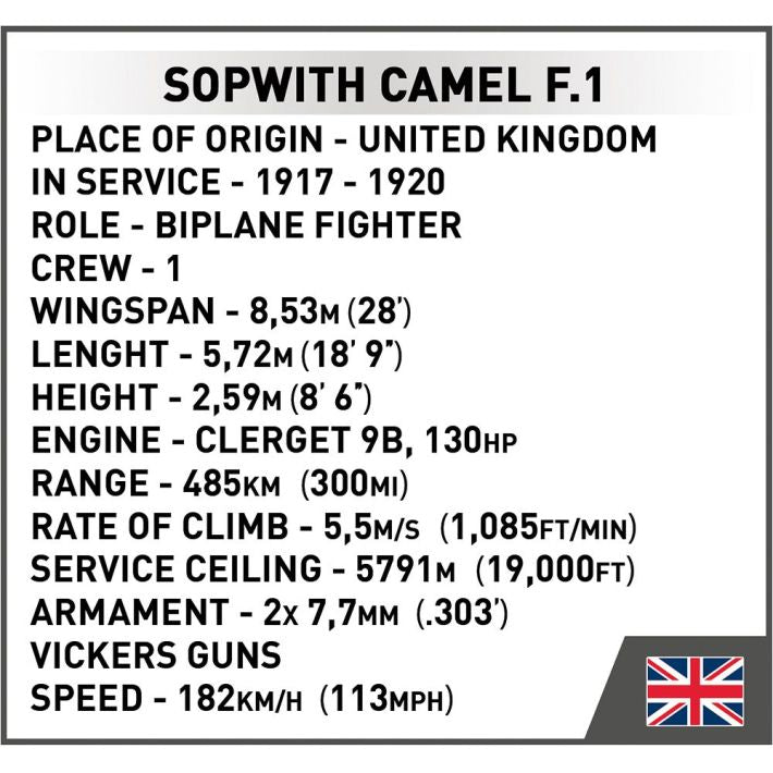 Cobi Sopwith Camel F.1 Plane