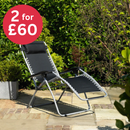 Zero Gravity Relaxer Chair - Black & Silver
