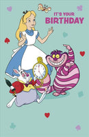 No Age Birthday Card Alice In Wonderland