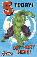 Age 5 Birthday Card Hulk
