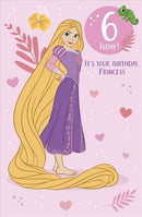 Age 6 Birthday Card Rapunzel