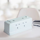 Status 4 Way Block Extension Socket With USB Port