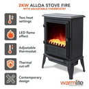 Alloa 2kw Log Effect Fire Stove