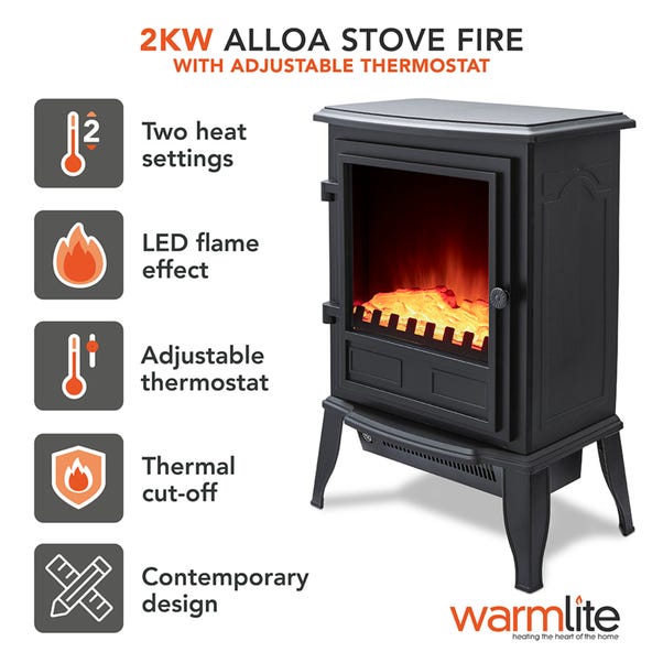 Alloa 2kw Log Effect Fire Stove