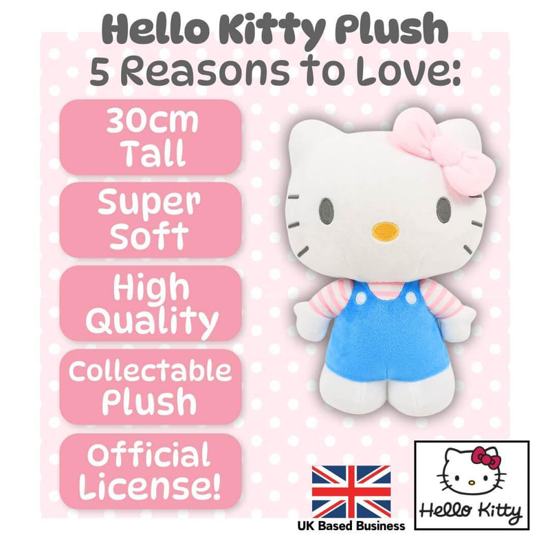 Hello Kitty Soft Plush 30cm - Blue