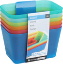 Coloured Storage Baskets 6 Pack - Small