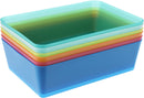 Coloured Storage Baskets 6 Pack - Large