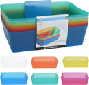 Coloured Storage Baskets 6 Pack - Large