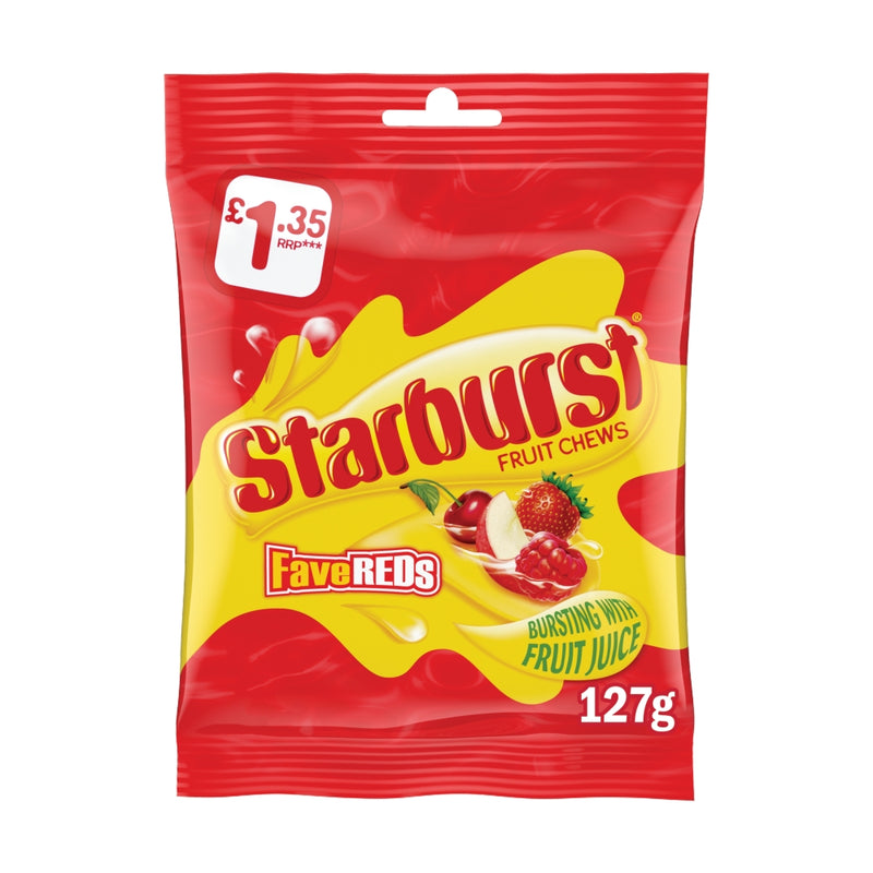 Starburst Fave Reds Fruit Chews Treat Bag