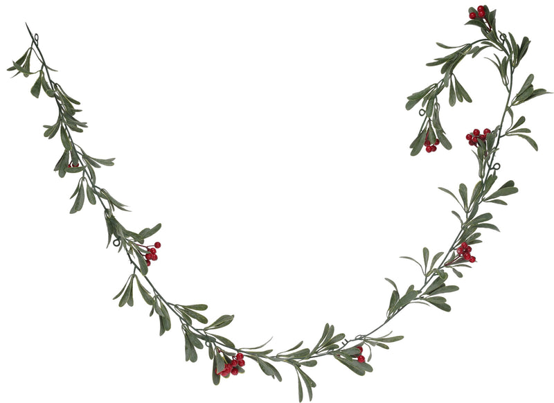 Christmas Garland With Red Berries