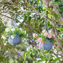 Faux Flower Meadow Basket Bouquet