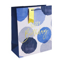 Gift Bag Large - Happy Birthday Blue