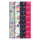Happy Birthday Gift Wrap 3m Assorted