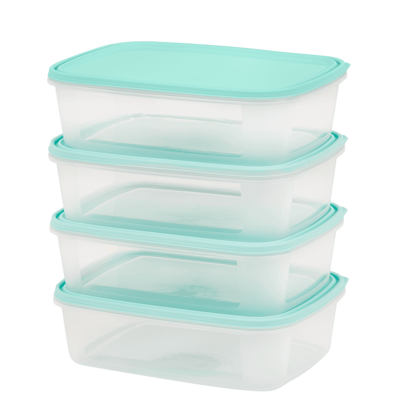 Set of 4 Food Boxes & Lids 1L