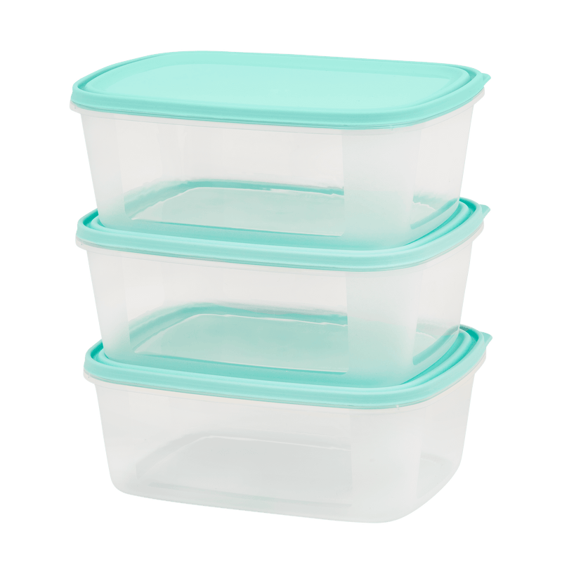 Set of 3 Food Boxes & Lids 2L