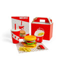 Wooden Burger and Fries Toy Set
