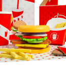 Wooden Burger and Fries Toy Set