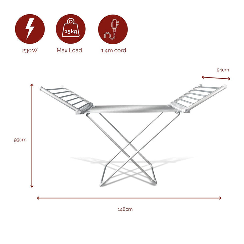 Heated Clothes Airer Winged