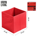 Foldable Cube Storage Box - Red
